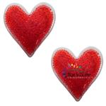 JA8043181 Heart Gel Bead Hot/Cold Pack With Full Color Custom Imprint